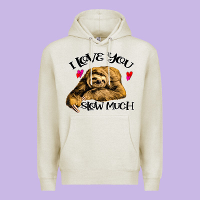 Valentine Sloth, I Love You Slow Much Premium Hoodie Designed By Bettercallsaul