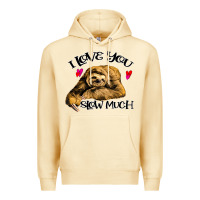 Pina Colada Valentine Sloth, I Love You Slow Much Premium Hoodie - Bettercallsaul