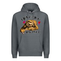 Rock Valentine Sloth, I Love You Slow Much Premium Hoodie - Bettercallsaul