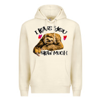 Sandshell Valentine Sloth, I Love You Slow Much Premium Hoodie - Bettercallsaul