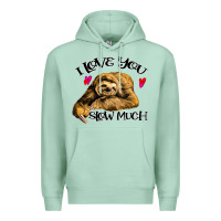 Seafoam Valentine Sloth, I Love You Slow Much Premium Hoodie - Bettercallsaul