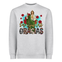 Heather Grey san judas gracias Heavyweight Sweatshirt - JahusDesignShop