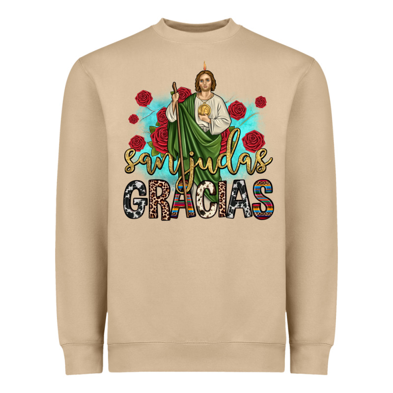 San Judas Gracias Heavyweight Sweatshirt by JahusDesignShop | Teevron