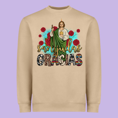 San Judas Gracias Heavyweight Sweatshirt Designed By Jahusdesignshop