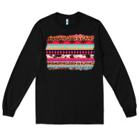 Black aztec western leopard cowhide background Long Sleeve Tee - AdoDesignShop