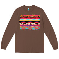 Chestnut aztec western leopard cowhide background Long Sleeve Tee - AdoDesignShop