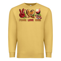 Peace Love Wine Premium Sweatshirt | Teevron