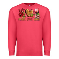 Cardinal Peace Love Wine Premium Sweatshirt - BundleAndBundleShop