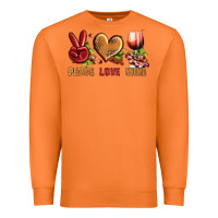 Carrot Peace Love Wine Premium Sweatshirt - BundleAndBundleShop