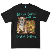 Black life is better with a english bulldog Premium Tee - BarkalooDesign