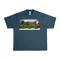 Midnight Navy merry christmas with santa claus license plate Urban Heavy Tee - BundleAndBundleShop