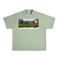 Oil Green merry christmas with santa claus license plate Urban Heavy Tee - BundleAndBundleShop