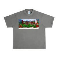 Tornado merry christmas with santa claus license plate Urban Heavy Tee - BundleAndBundleShop