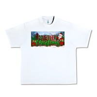 White merry christmas with santa claus license plate Urban Heavy Tee - BundleAndBundleShop