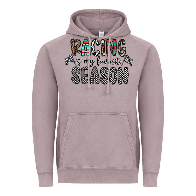 Racing Is My Favorite Season Vintage Hoodie by CowhideDigitalArt | Teevron