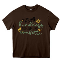 Chocolate Brown kindness Heavy Core Tee - Unal Design