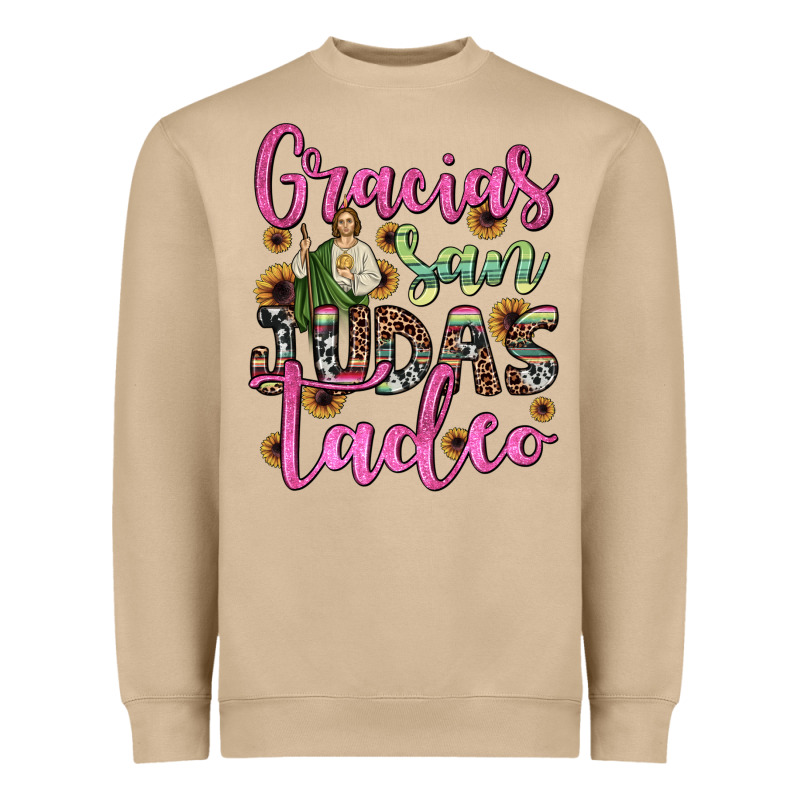 Gracias San Judas Tadeo Heavyweight Sweatshirt by JahusDesignShop | Teevron