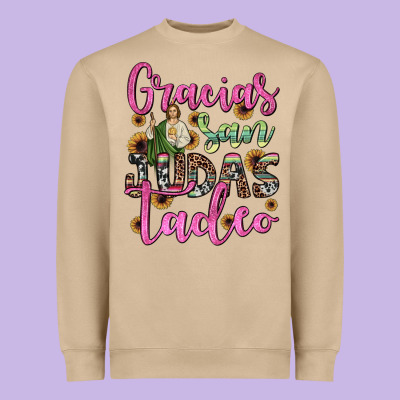 Gracias San Judas Tadeo Heavyweight Sweatshirt Designed By Jahusdesignshop