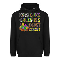 Black King Cake Calories Don't Count Mardi Gras Heavyweight Hoodie - BundleAndBundleShop