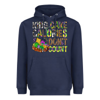 Navy King Cake Calories Don't Count Mardi Gras Heavyweight Hoodie - BundleAndBundleShop