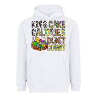 White King Cake Calories Don't Count Mardi Gras Heavyweight Hoodie - BundleAndBundleShop
