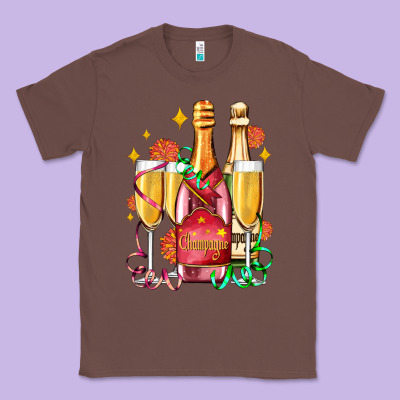 New Year Party Champagne Classic Tee Designed By Adodesignshop