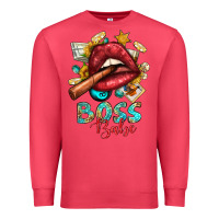 Cardinal Western Boss Babe Cigar Lip Premium Sweatshirt - BundleAndBundleShop