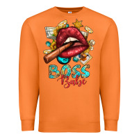Carrot Western Boss Babe Cigar Lip Premium Sweatshirt - BundleAndBundleShop