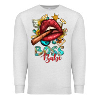 Oatmeal Heather Western Boss Babe Cigar Lip Premium Sweatshirt - BundleAndBundleShop