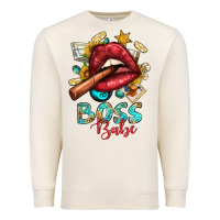 Sandshell Western Boss Babe Cigar Lip Premium Sweatshirt - BundleAndBundleShop