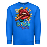 True Royal Western Boss Babe Cigar Lip Premium Sweatshirt - BundleAndBundleShop