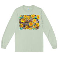 Matcha aztec sunflower leopard background Long Sleeve Tee - AdoDesignShop