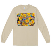 Mushroom aztec sunflower leopard background Long Sleeve Tee - AdoDesignShop