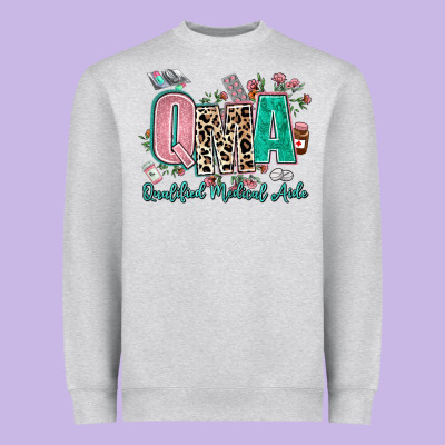 Qma Qualified Medical Aide Heavyweight Sweatshirt Designed By Adodesignshop