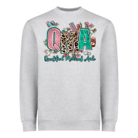 Heather Grey qma qualified medical aide Heavyweight Sweatshirt - AdoDesignShop