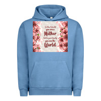 Pigment Pebble Blue to the world you are a mother but to your family y Urban Hoodie - TumblerDesignByShophia