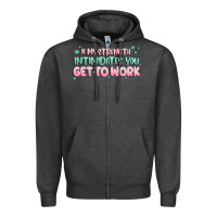 Charcoal Heather get to work Zipper Hoodie - MaliasSmallBusiness