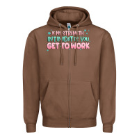 Chestnut get to work Zipper Hoodie - MaliasSmallBusiness