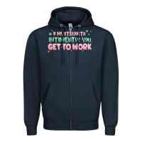 Navy get to work Zipper Hoodie - MaliasSmallBusiness
