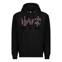 Black Peace Love Autism Premium Hoodie - Bettercallsaul