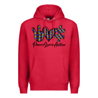Cardinal Peace Love Autism Premium Hoodie - Bettercallsaul