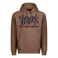 Chestnut Peace Love Autism Premium Hoodie - Bettercallsaul