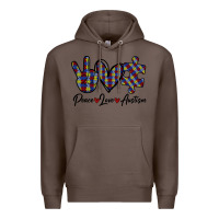 Coffee Peace Love Autism Premium Hoodie - Bettercallsaul