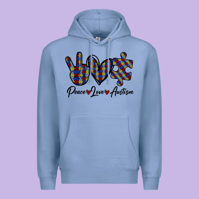 Peace Love Autism Premium Hoodie Designed By Bettercallsaul