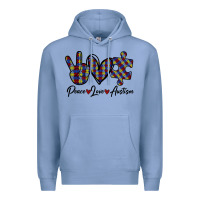 Colony Blue Peace Love Autism Premium Hoodie - Bettercallsaul