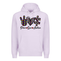 Lilac Peace Love Autism Premium Hoodie - Bettercallsaul