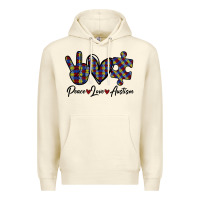 Sandshell Peace Love Autism Premium Hoodie - Bettercallsaul