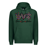 Sports Green Peace Love Autism Premium Hoodie - Bettercallsaul
