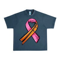 Midnight Navy breast cancer sport ribbons Urban Heavy Tee - AdoDesignShop