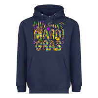Navy Little miss Mardi Gras Heavyweight Hoodie - BundleAndBundleShop